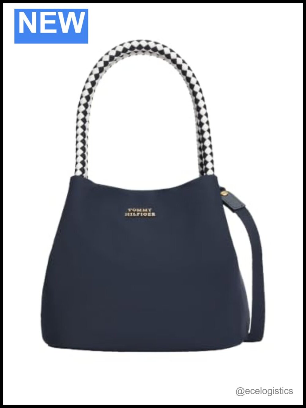 Tommy Hilfiger Marina Polyester Crossbody Bucket Bag with Magnetic Closure